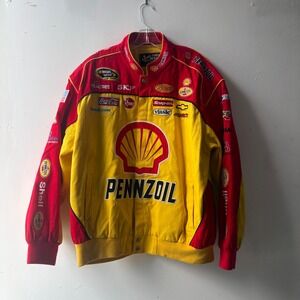 NASCAR Chase Authentics Kevin Harvick Shell Pennzoil Racing Jacket Red Yellow XL